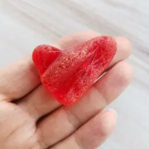 Red sea glass heart K60