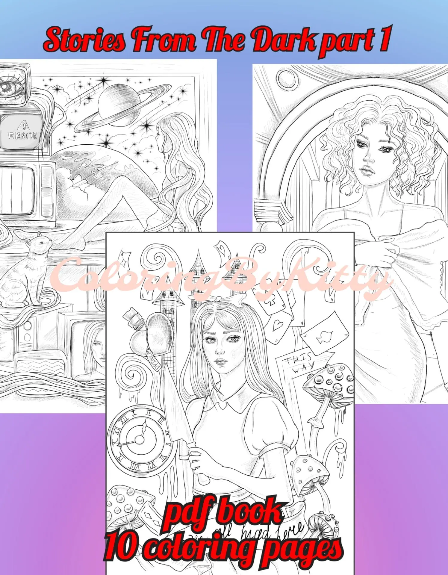 "Stories from the Dark part1" Pdf coloring book 10 coloring pages 1 "Stories from the Dark part1" Pdf coloring book 10 coloring pages