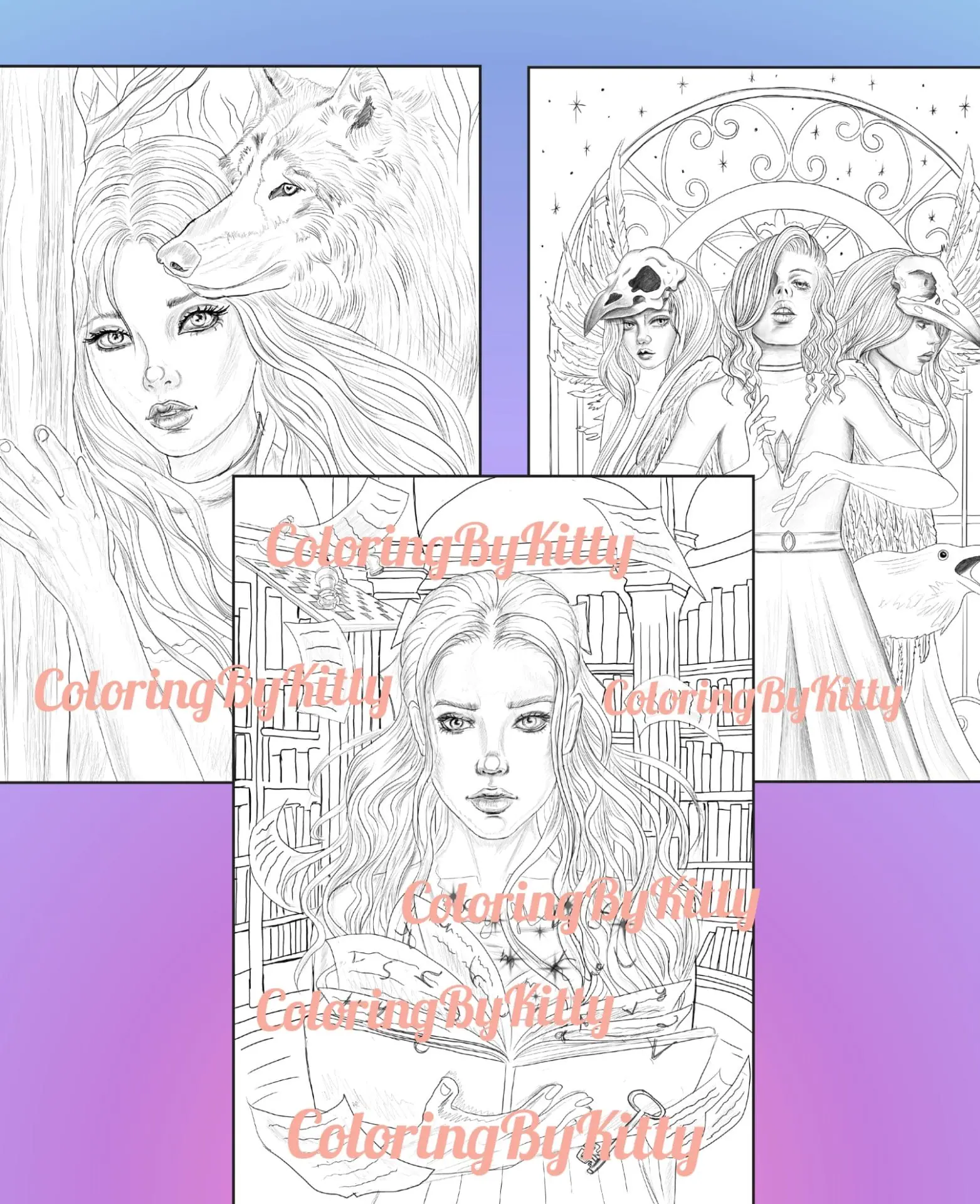 "Stories from the Dark part1" Pdf coloring book 10 coloring pages 2 "Stories from the Dark part1" Pdf coloring book 10 coloring pages - Image 2