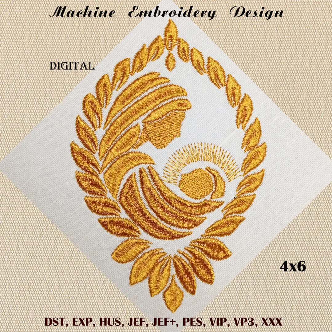 Madonna With Child embroidery design – Free
