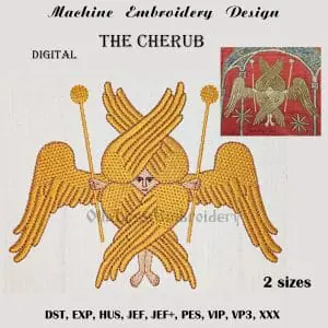 The Cherub embroidery design