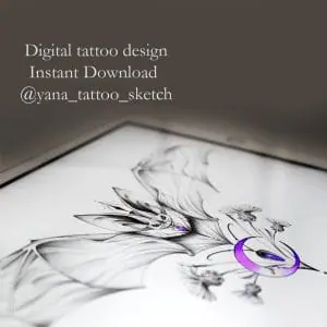 Bat Tattoo Design Cute Bat Tattoo Sketch Feminine Bat Tattoo Idea