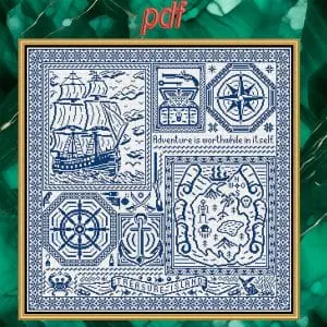 Cross stitch pattern Treasure Island
