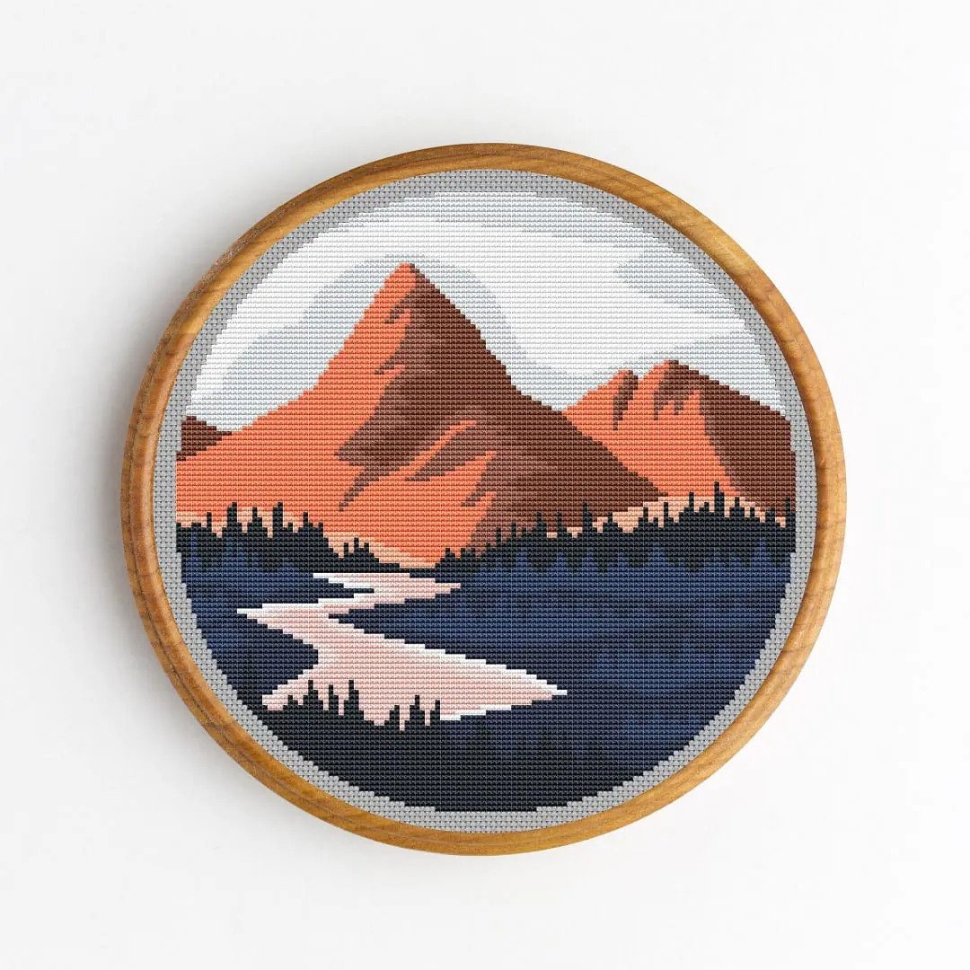 Landscape Canyon Cross Stitch Pattern PDF 15, DIY Gift Wall Decor