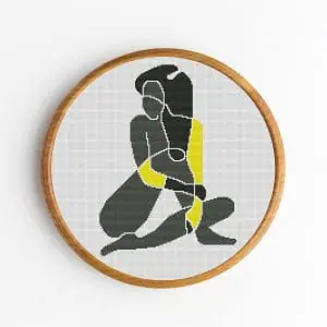 Abstract-Woman-Silhouette-2-Cross Stitch-Pattern-PDF-DIY-Decor-1