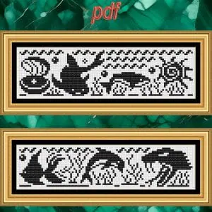 Cross stitch pattern Marine life