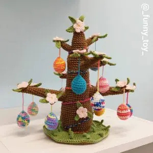 Crochet Easter tree tutorial, Easter decoration, ENG
