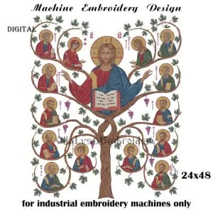 The True Vine machine embroidery design