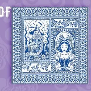 Cross stitch pattern Sampler Snow White