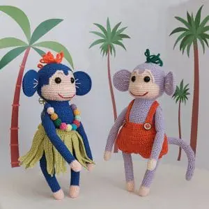 Crochet funny monkeys, Amigurumi tutorial, PDF