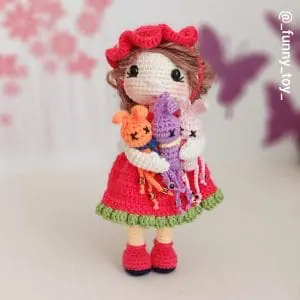 Little doll Lyalya, crochet tutorial, crochet clothes