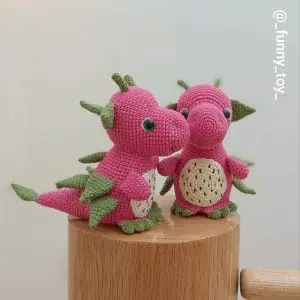 Crochet dragon Pitaya, dragon tutorial, amigurumi