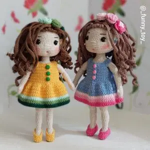 Crochet doll, Aurora doll, tutorial ENG