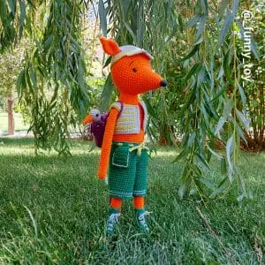 Crochet fox Pattern, Long Legs Fox, Amigurumi, PDF