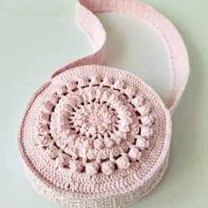Crochet bag crossbody round easy pattern