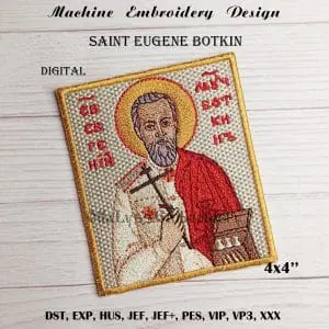 Saint Eugene Botkin embroidery design