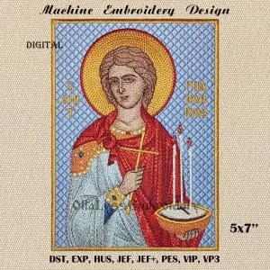 Saint Phanourios embroidery design