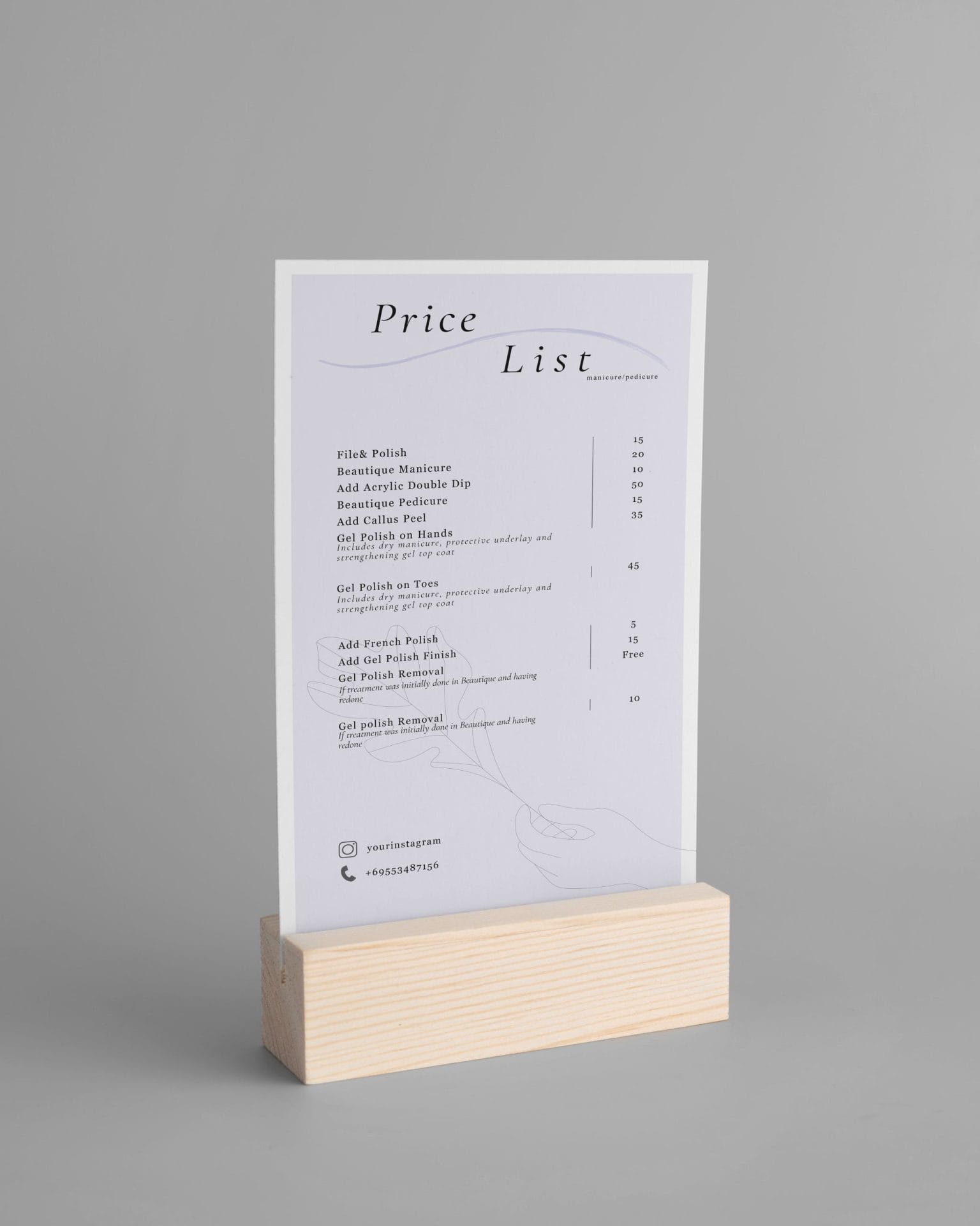 Original Price List