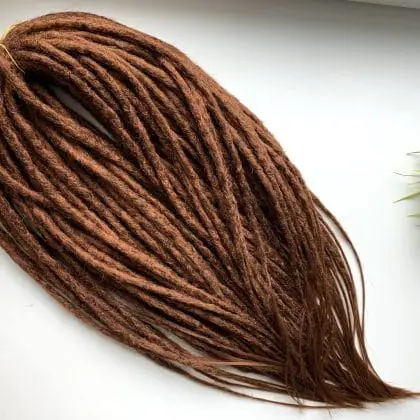 Ginger dreadlock extension, fake dreads, cooper synthetic dreads