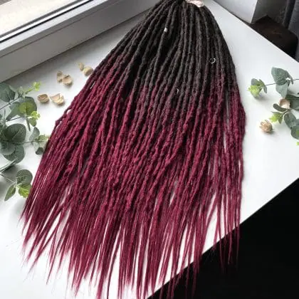 De dreads ombre dark brown to burgundy, awesome dreadlocks