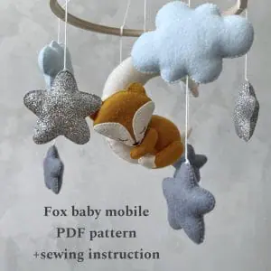 Fox baby mobile PDF pattern and instruction