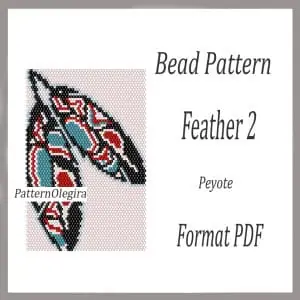 Feather 2 bead pattern Feathers bead tapestry pattern Bead Feathers patterns Olegirabeadpatterns