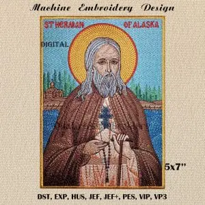 Saint Herman Of Alaska embroidery design