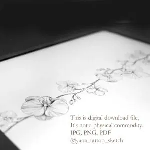 Orchids Tattoo Design Fine Line Flower Bracelet Tattoo Ideas