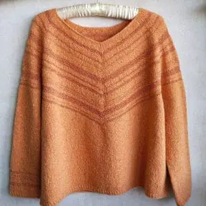 Solstice. Merino Tweed and Sparkle Boxy Seamless Jumper with Pin