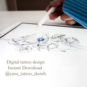 Ocean Jellyfish Tattoo Designs Seashell Tattoo Idea Drawing