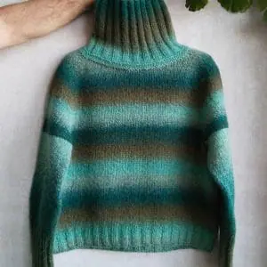Malachite I. Extra Warm Chunky Knit Pure Wool Turtleneck Pullover
