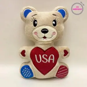 Bear-USA-Stuffed-Toy-In-The-Hoop-Design-ITH-Pattern--Stuffed-Plushie-Machine-Embroidery-digital-design