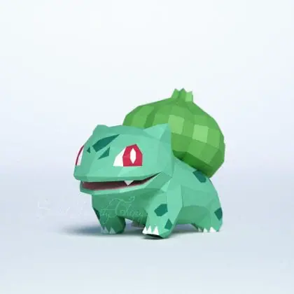 3d Papercraft-Bulbasaur-PDF SVG DXF Templates