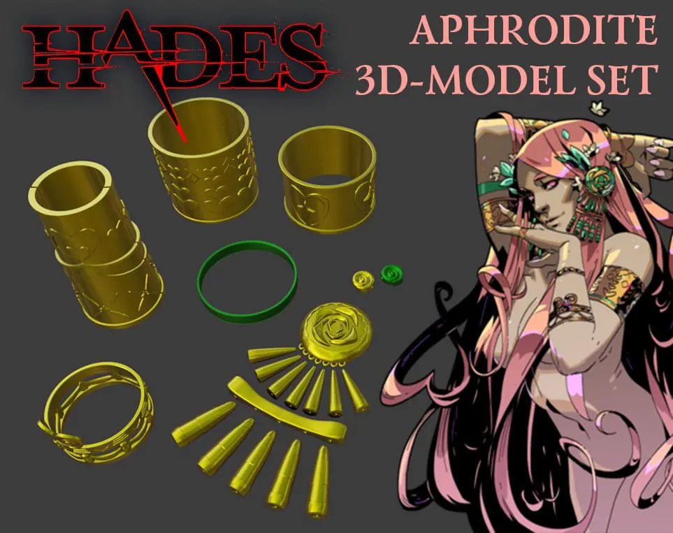Aphrodite Accessories | Hades cosplay | 3D model