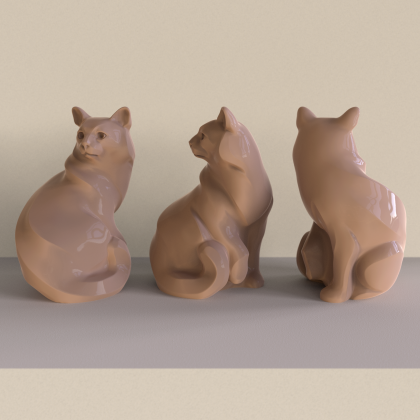 3D Model STL CNC 3dprint Sitting Cat