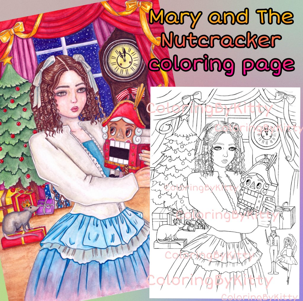 Coloring page "Mary and The Nutcracker" - Crealandia
