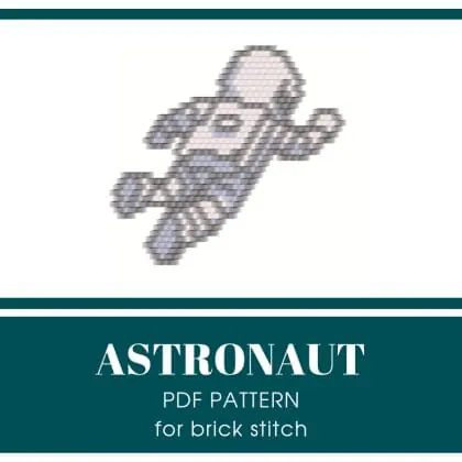 Brick stitch astronaut bead pattern