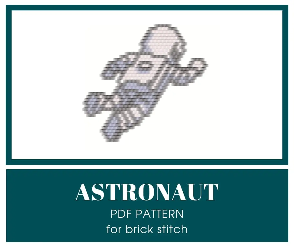 Brick stitch astronaut bead pattern 1 Brick stitch astronaut bead pattern