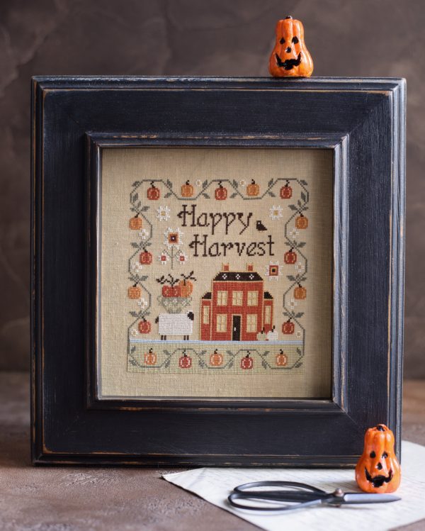 Happy Harvest Primitive Cross stitch pattern PDF 117 X 117