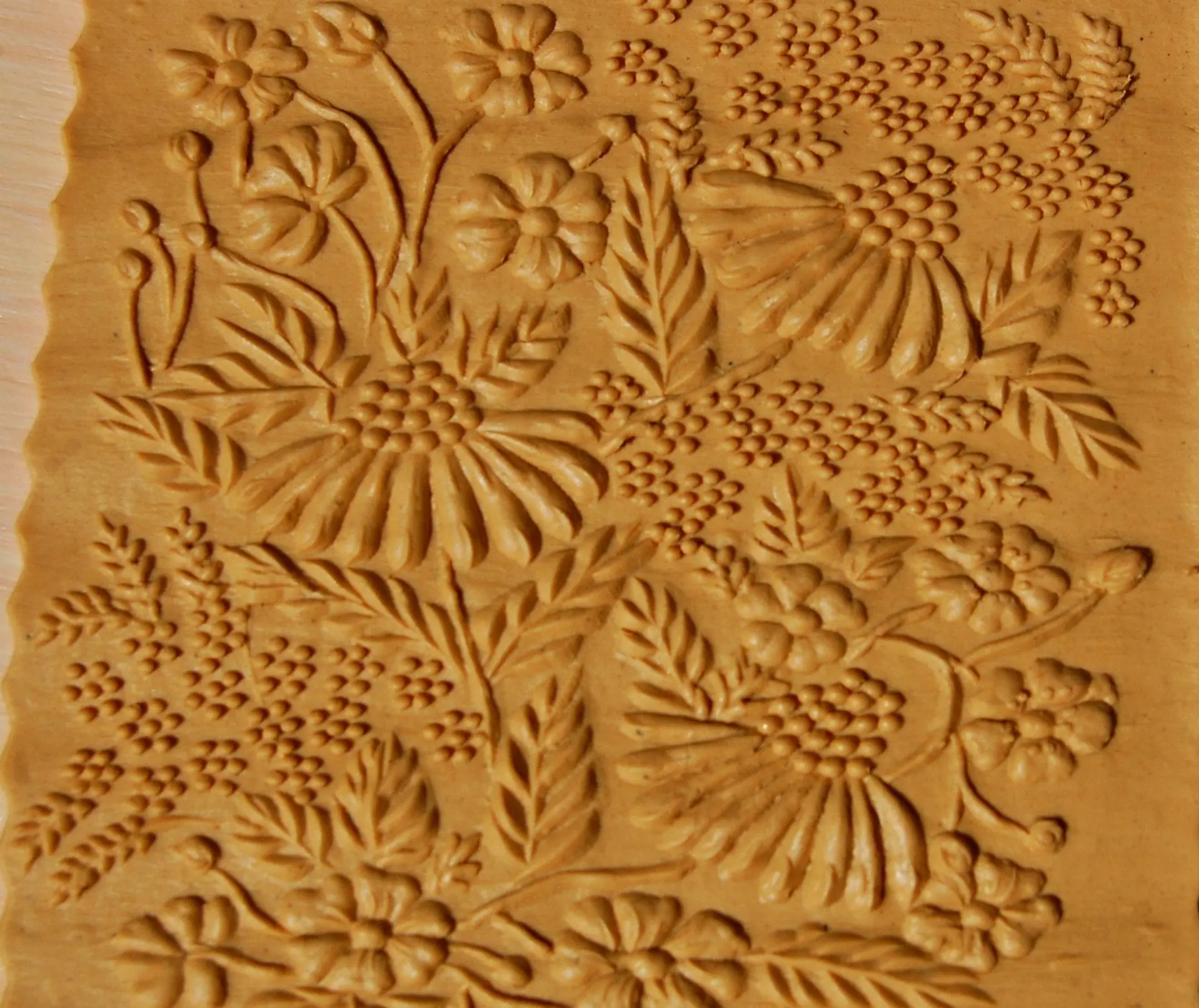 stamp flower rolling pin embossed