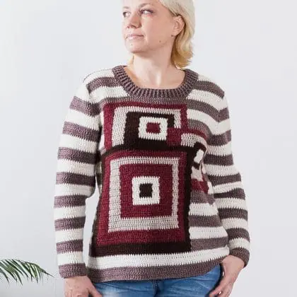 Simple striped crochet pattern