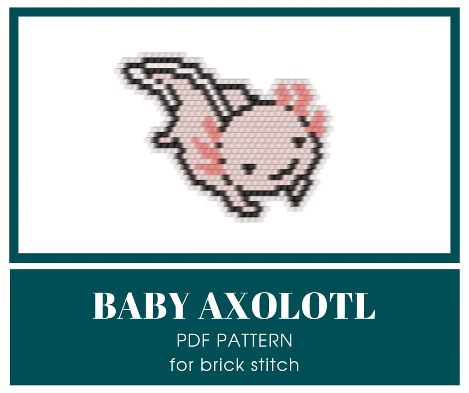 Brick stitch axolotl bead pattern 1 brickstitchbeadpattern