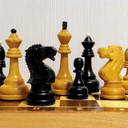 Antique Soviet Wooden Grandmaster Chess set.Vintage Russian chess