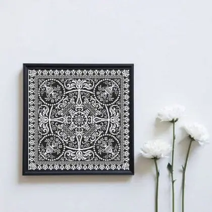 Cross stitch digital chart sampler mandala BARDEM