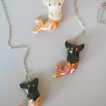 Mermaid Cat Necklace