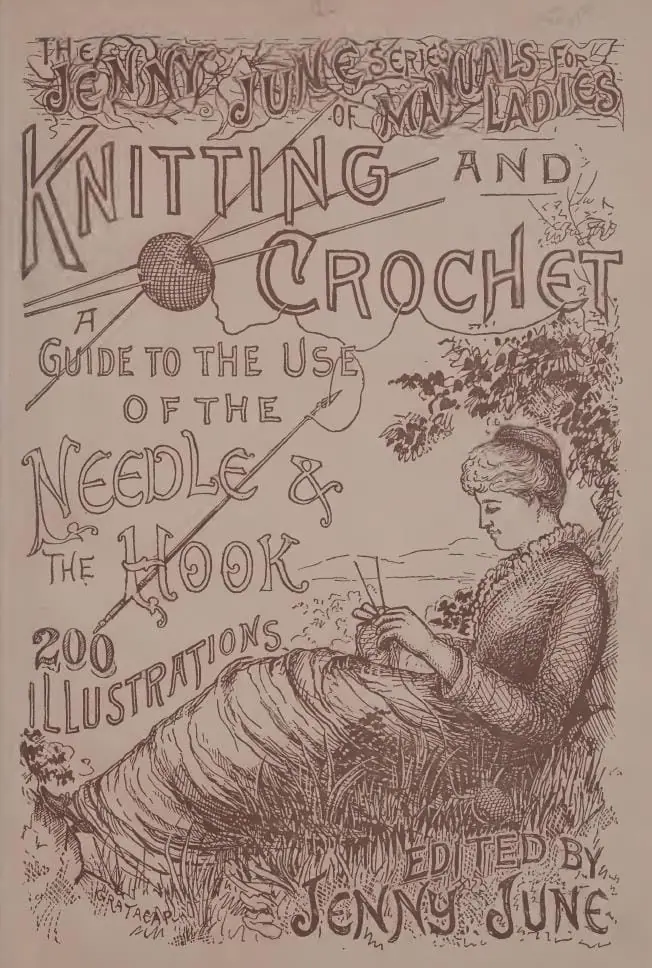 Knitting and crochet, 1885 year of publication. Training guide