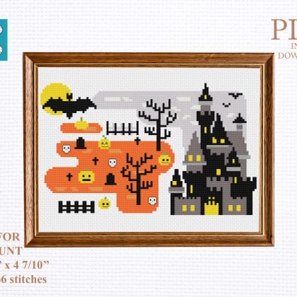 Halloween set 3 cross stitch pattern