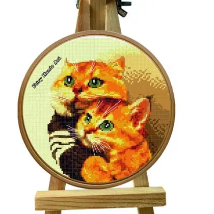 Cross stitch kittens