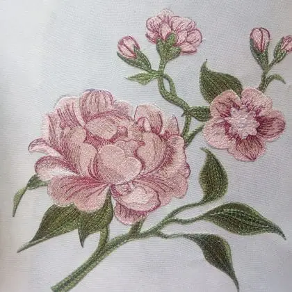 Design Embroidery Machine Patterns Design DIGITAL EMBROIDERY Peony