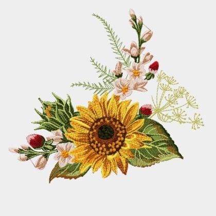 Machine Embroidery Design Patterns Sunflowers DIGITAL EMBROIDERY